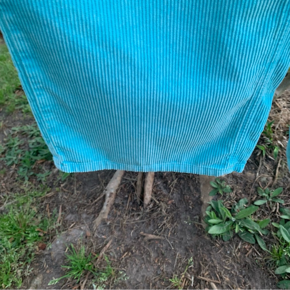 UO BDG High & Wide Corduroy Pants in Turquoise/Blue - Picture 5 of 12